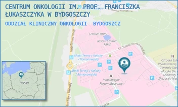 ODDZIAŁ KLINICZNY ONKOLOGII - CENTRUM ONKOLOGII IM. PROF. FRANCISZKA ŁUKASZCZYKA W BYDGOSZCZY - DR. I.ROMANOWSKIEJ 2, BYDGOSZCZ