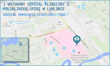 ODDZIAŁ ONKOLOGII KLINICZNEJ - 1 WOJSKOWY SZPITAL KLINICZNY Z POLIKLINIKĄ SPZOZ W LUBLINIE - TADEUSZA KOŚCIUSZKI 30, EŁK