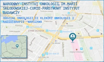 ODDZIAŁ ONKOLOGII II KLINIKI ONKOLOGII I RADIOTERAPII - NARODOWY INSTYTUT ONKOLOGII IM.MARII SKŁODOWSKIEJ-CURIE-PAŃSTWOWY INSTYTUT BADAWCZY - WAWELSKA 15, WARSZAWA