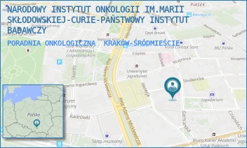 PORADNIA ONKOLOGICZNA - NARODOWY INSTYTUT ONKOLOGII IM.MARII SKŁODOWSKIEJ-CURIE-PAŃSTWOWY INSTYTUT BADAWCZY - UL. GARNCARSKA 11,  KRAKÓW-ŚRÓDMIEŚCIE