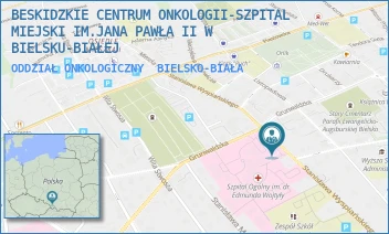 ODDZIAŁ ONKOLOGICZNY - BESKIDZKIE CENTRUM ONKOLOGII-SZPITAL MIEJSKI IM.JANA PAWŁA II W BIELSKU-BIAŁEJ - WYSPIAŃSKIEGO 21,  BIELSKO-BIAŁA
