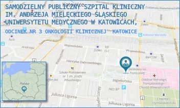 ODCINEK NR 3 ONKOLOGII KLINICZNEJ - SAMODZIELNY PUBLICZNY SZPITAL KLINICZNY IM. ANDRZEJA MIELĘCKIEGO ŚLĄSKIEGO UNIWERSYTETU MEDYCZNEGO W KATOWICACH, - UL. WŁADYSŁAWA STANISŁAWA REYMONTA 8,  KATOWICE