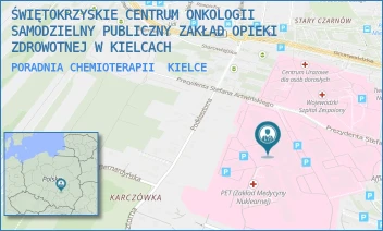 PORADNIA CHEMIOTERAPII - ŚWIĘTOKRZYSKIE CENTRUM ONKOLOGII SAMODZIELNY PUBLICZNY ZAKŁAD OPIEKI ZDROWOTNEJ W KIELCACH - ARTWIŃSKIEGO 3, KIELCE