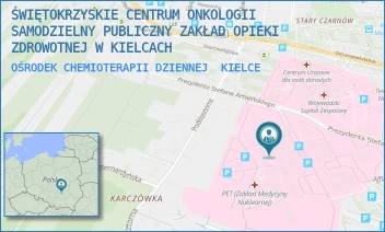 OŚRODEK CHEMIOTERAPII DZIENNEJ - ŚWIĘTOKRZYSKIE CENTRUM ONKOLOGII SAMODZIELNY PUBLICZNY ZAKŁAD OPIEKI ZDROWOTNEJ W KIELCACH - ARTWIŃSKIEGO 3, KIELCE
