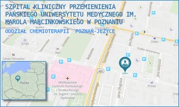 ODDZIAŁ CHEMIOTERAPII - SZPITAL KLINICZNY PRZEMIENIENIA PAŃSKIEGO UNIWERSYTETU MEDYCZNEGO IM. KAROLA MARCINKOWSKIEGO W POZNANIU - AUGUSTYNA SZAMARZEWSKIEGO 84, POZNAŃ-JEŻYCE
